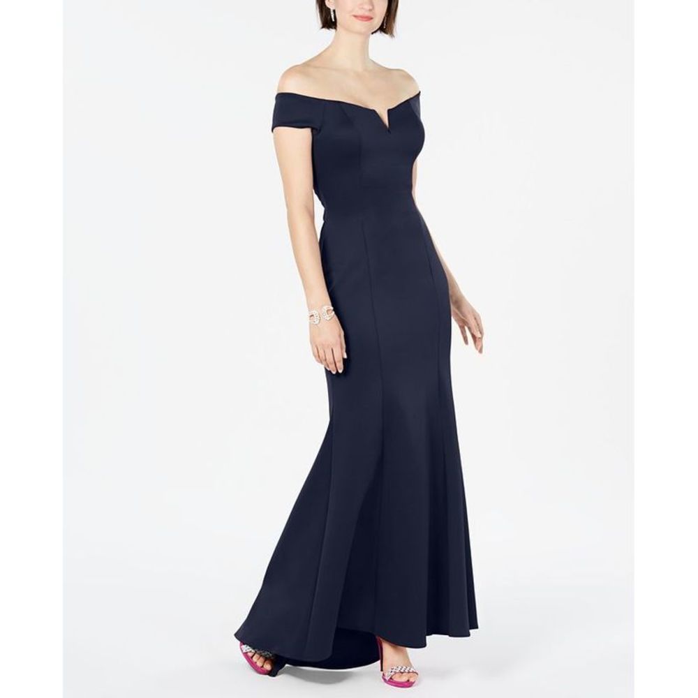 Vince Camuto Women's Off the Shoulder Gown Blue Size 8